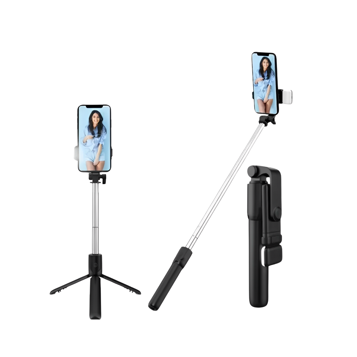 Ilumina tus selfies: Palo selfie con luz y control remoto