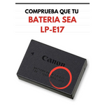 Cargador De Batería LP-E17 Para Canon T6i/T7i/T8i/77D/RP/M6