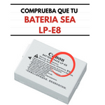 Cargador de Batería Canon LP-E8 para Modelos T3i, T4i, T5i