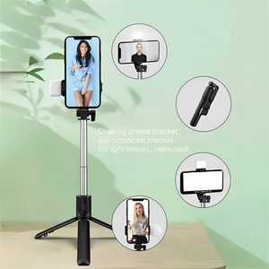 Ilumina tus selfies: Palo selfie con luz y control remoto