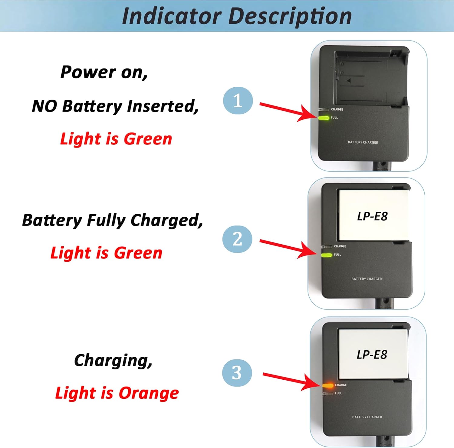 Cargador de Batería Canon LP-E8 para Modelos T3i, T4i, T5i