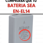 Cargador EN-EL14 para camaras Nikon DSLR